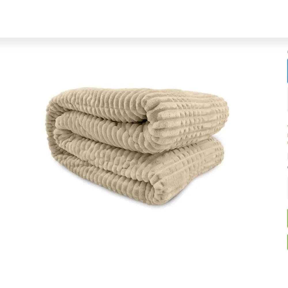 Cobertor / Manta Microfibra King Mont Blanc - Andreza Bege