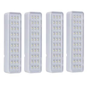 Kit 04 Luminária Luz Emergência Lea 30 Leds Intelbras Bivolt