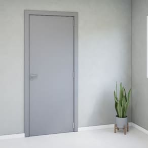 Kit Porta Completa com Ferragens 94x213x14 Direita Cinza