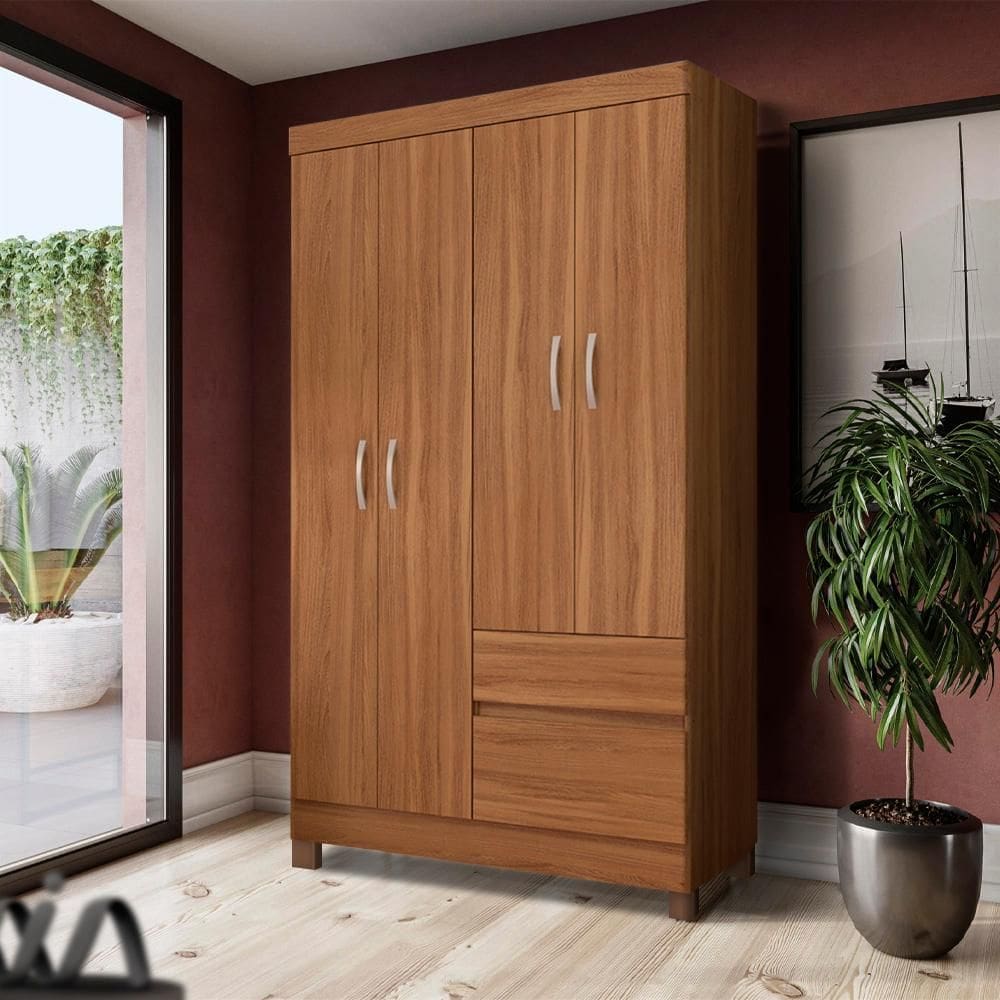 Roupeiro Solteiro Amendola Touch Hara Shop Jm - Marrom