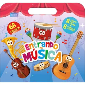 Livro Cartilha de Atividades Maleta Música 68 Adesivos Aprender, Brincar e Colorir 16 Páginas Tilibra