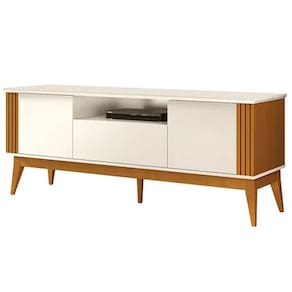 Rack Morgan 180cm para TV Até 75 Polegadas 2 Portas 1 Gaveta EDN Cor Off White Cedro