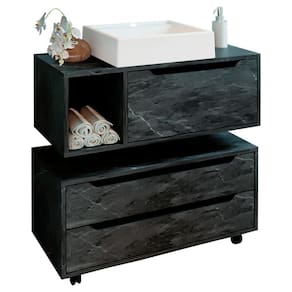Conjunto 3 Peças Banheiro Bn3600x43x44 Marmore Lunar