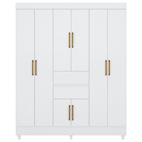Guarda Roupa Casal 08 Portas 82060 Branco Demobile Branco