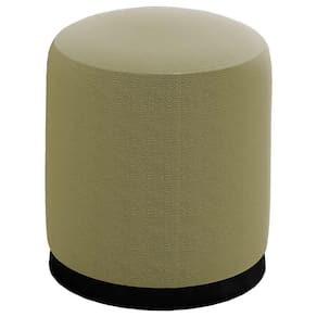 Puff Puf Para Sala Base Metal Preto Saien Linho Sl 75 Peer Sl 75