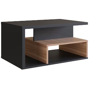 Mesa De Centro 1 Nicho E 1 Prateleira B92 Preto Montana Novam Preto Montana