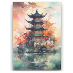 Quadro Placa Decorativa Aluminio 20x28 Desenhos Orientais