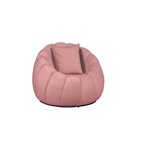 Poltrona Decorativa Concha C/Almofada Veludo Rosa - Montanaris Decor