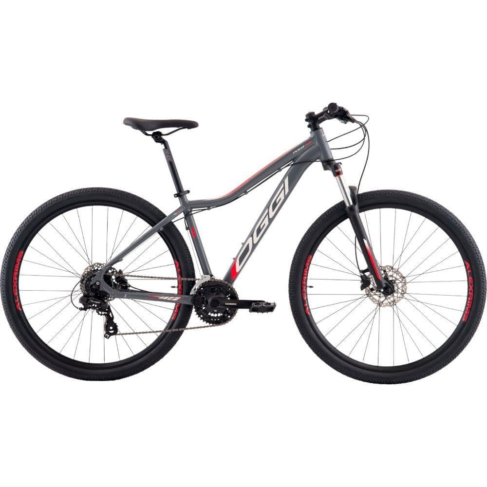 Bicicleta Aro 29 Oggi Float 5.0 24v - Grafite/Cinza/Vermelho Tamanho 17