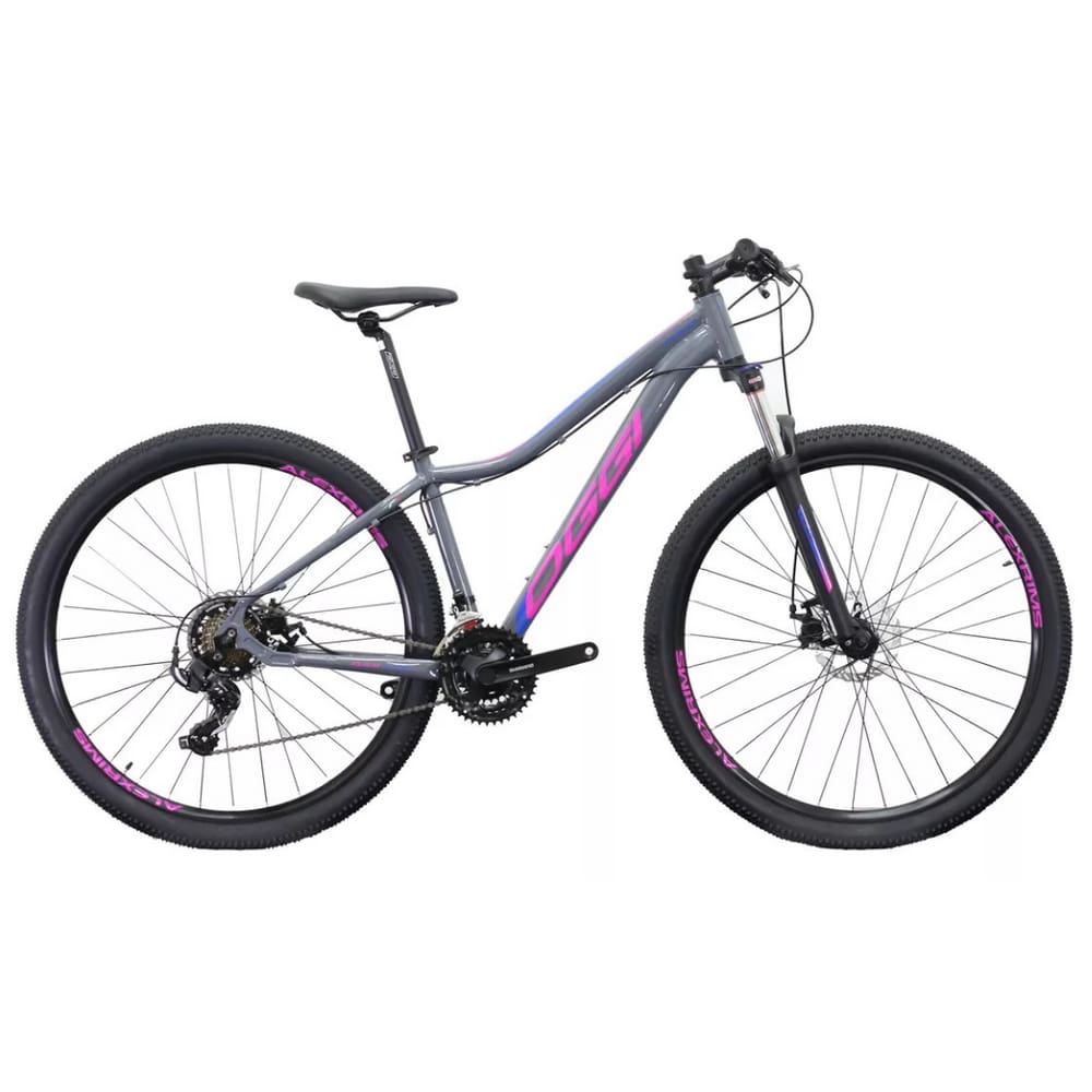 Bicicleta Aro 29 Oggi Float Sport - Grafite/Rosa/Azul Tamanho 15,5