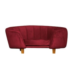 Poltrona Cama Caminha Pet Laddi Veludo Vermelho Dvinn Vermelho