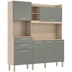Cozinha Compacta 6 Portas 2 Gavetas Selecta 96211 Avena Menta Demobile Avena Menta
