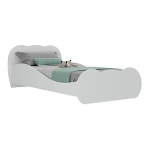 Cama Solteiro Para Colchão 88x188cm 100% Mdf Carolina Multimóveis Bb2761 Branco Branco