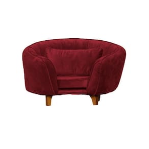 Poltrona Cama Caminha Pet Baby Laddi Veludo Vermelho Dvinn Vermelho