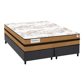 Conjunto Box Queen: Colchão Molas Plumatex MasterPocket Ensacadas Smart Milano + Base CRC Courano Gray(158x198)