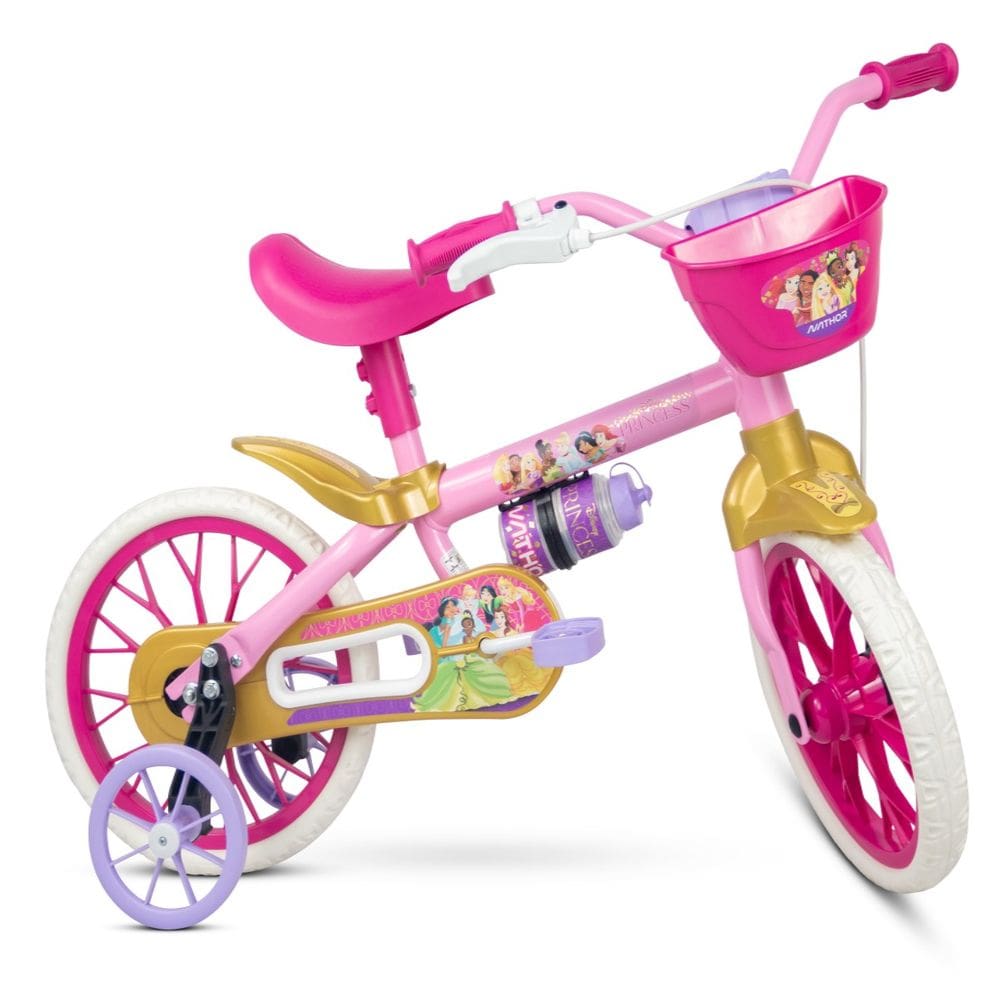 Bike Infantil 3 Anos Feminina Nathor Princesas Disney Aro 12