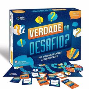 Jogo Tabuleiro Infantil Verdade ou Desafio? 2 a 4 Jogadores Pais&Filhos