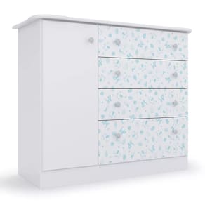 Cômoda Infantil New Baby 1Porta 4 Gavetas Batrol