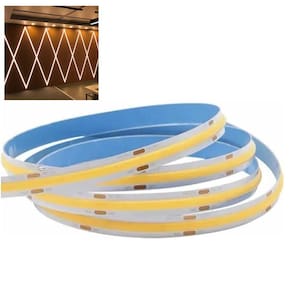 Fita LED 3000K COB 12v IP20 5 Metros Teto Rebaixado Iluminaçao Profissional Perfil Espelho Sanca Gesso Ambiente Externo