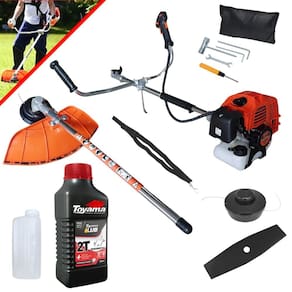 Roçadeira Dobrável Bi-partida GRHB430 Terra Á Gasolina 2T 43cc 1,7Hp 12.000RPM + ÓLEO TOYAMA 2 TEMPOS 500ML FG50