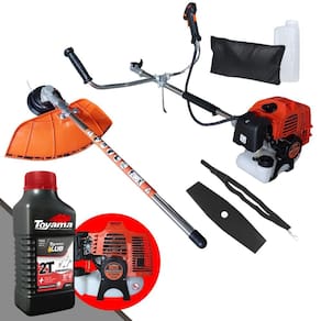 Roçadeira Terra GRHB-430 Á Gasolina 2T 43cc 1,7Hp 12.000RPM Eixo Bipartido Desmontável e de Fácil Transporte + ÓLEO TOYAMA FG50 2T