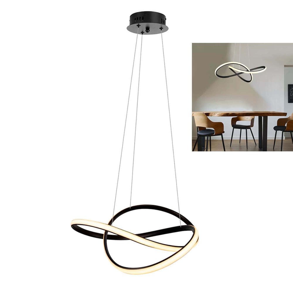 Lustre Luminária Pendente 3 em 1 Orgon Iluminação Arco Led Perfil Infinito Quarto Ambiente Residencial Moderno Luxo Sala de Jantar Comercial Recepção