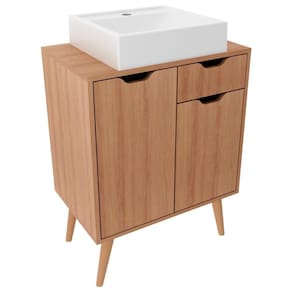 Gabinete Com Cuba Para Banheiro Bn3600x37 Amendoa