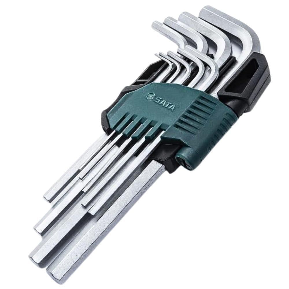 Jogo de Chaves Hexagonais Longas em Milímetros 9 Peças SATA