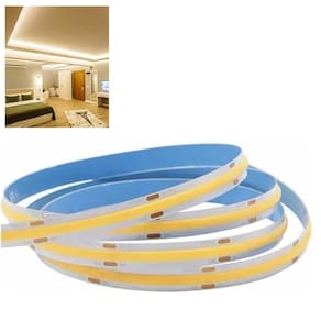 Fita LED 4000K COB 5 Metros 12v IP20 Iluminaçao Profissional Perfil Teto Rebaixado Gesso Sanca Residencial Comercial