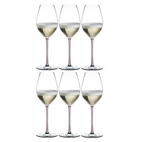 Kit 6 Taças de Champagne Fatto a Mano Haste Colorida Riedel