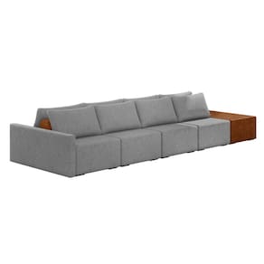 Sofá Ilha 4 Lugares Living 472cm Modulado para Sala Lary Linho K01 - D`Rossi