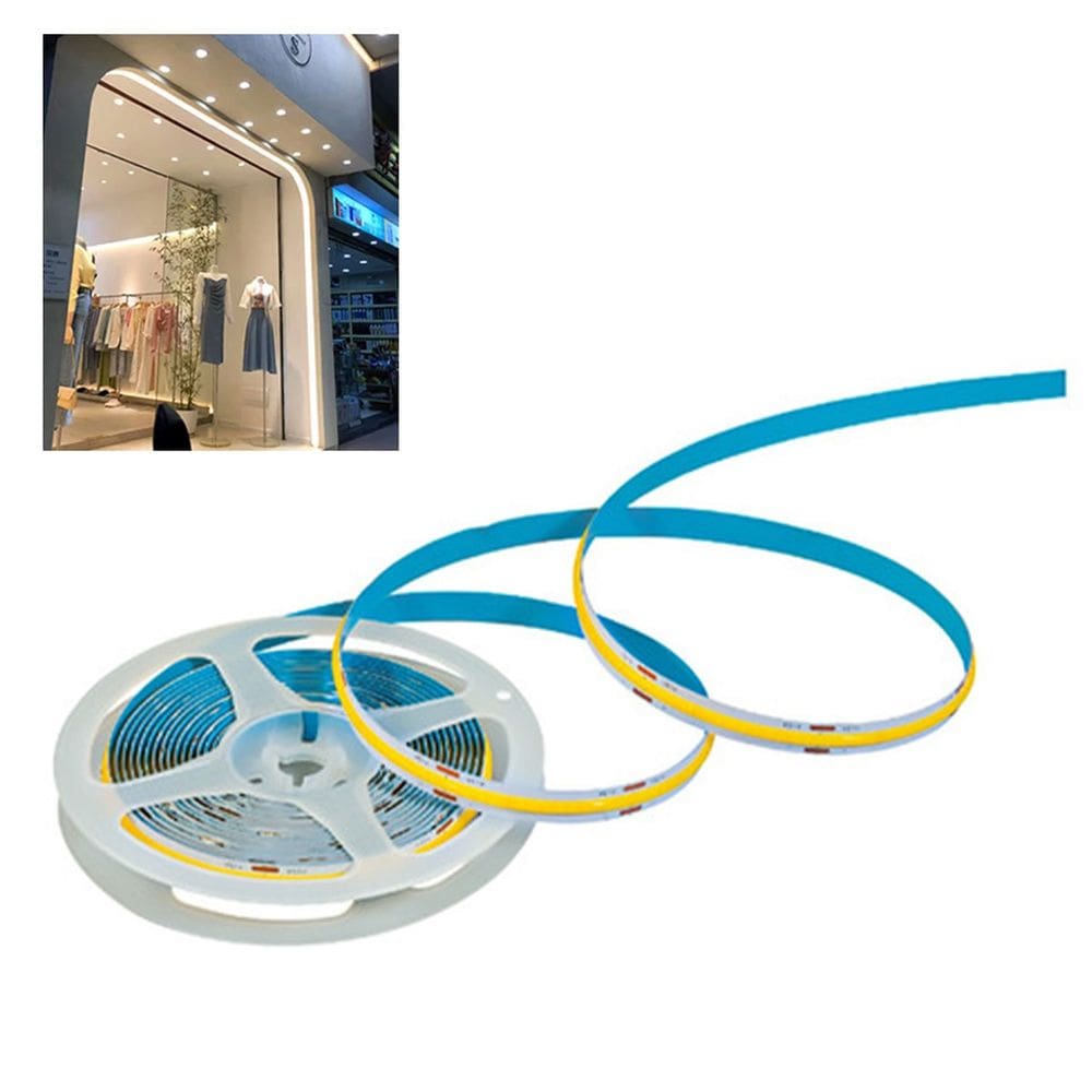 Fita LED COB 4000K 5 Metros 12v IP20 18w Iluminaçao Profissional Perfil Teto Rebaixado Sanca Gesso