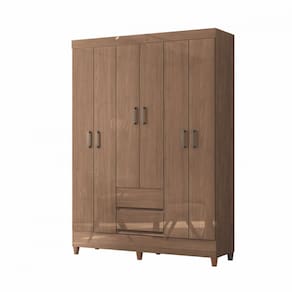 Guarda Roupa Casal com Pés 6 Portas 2 Gavetas Jequitiba New Opção