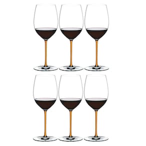 Kit 6 Taças Vinho Riedel Fatto a Mano Merlot Haste Colorida