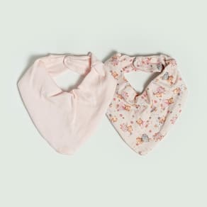 Kit Com 2 Babadores Hug Bandana Aurora Magia
