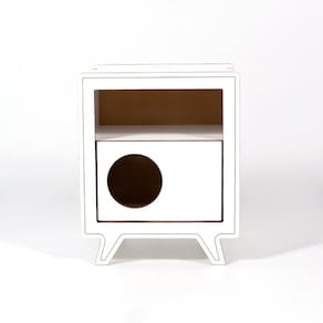 Mesa de Cabeceira para Gatos Old Porta Direita Branco