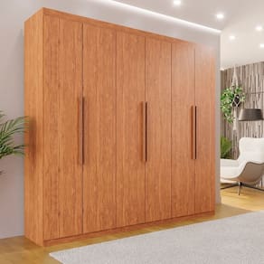 Guarda-roupa Casal 6 Portas 4 Gavetas Atlanta Cinamomo