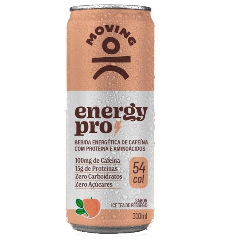 Kit 6Un Suplemento Moving Energy Pro Ice Tea Pêssego 310Ml