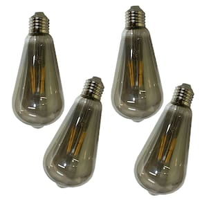 Lampada Led 30W Multi Filamento Luz Fume Kit 4 Uni Decoraçao Casa Sala Quarto Garagem Iluminaçao Vintage Retro
