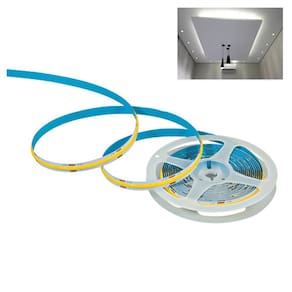 Fita LED 6500K COB 5 Metros 12v IP20 18w Perfil Teto Rebaixado Gesso Sanca Iluminaçao Profissional Loja Sala Quarto