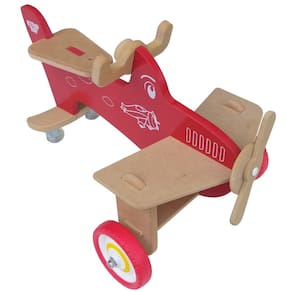 Avião Bate Pé em Madeira KiTopToy