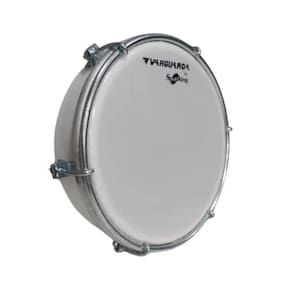 TAMBORIM SPANKING VANGUARDA ABS BRANCO 6" PELE LEITOSA