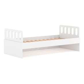 Cama Solteiro Com Cabeceira Anatômica Removíveis Branco Housin