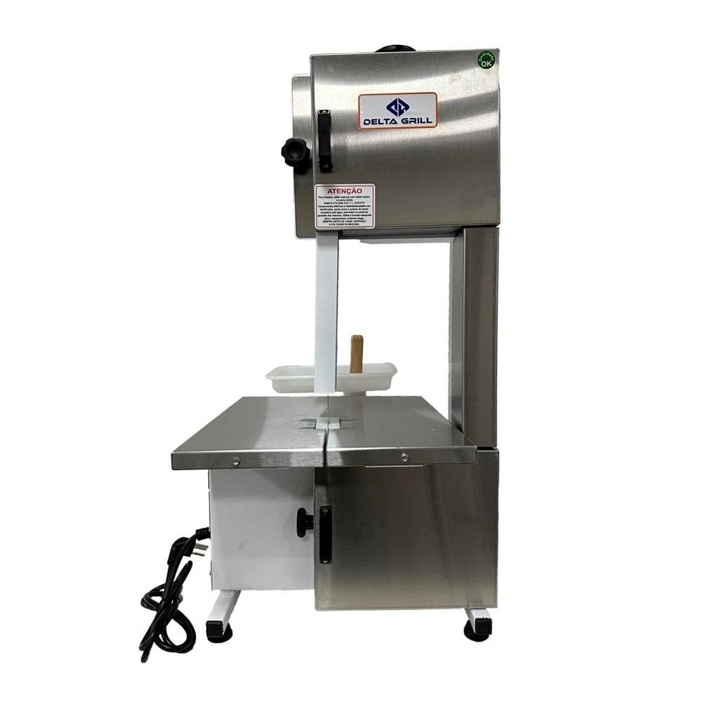 Serra Fita 1,46mts Semi Inox Com Moedor Boca 5 Delta Grill Bivolt