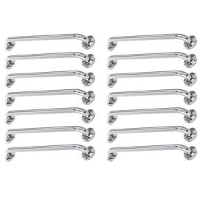Alça de Apoio Barra 40cm Inox Kit 14 Unidades Deficiente Cadeirante Idoso Banheiro Box Suporte Acessibilidade
