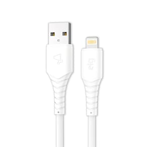 Cabo Lightning Elg Emborrachado 8 Pinos 2.4a / 12w - 1,2 Metro Branco L812w