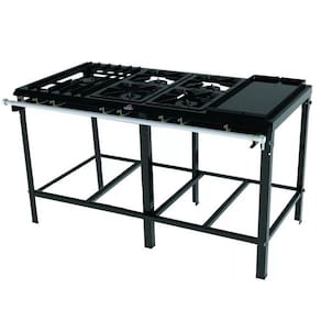 Fogão Industrial 4 Queimadores Simples 1 Queimador Duplo com Chapa PMS-510 FCH Progás