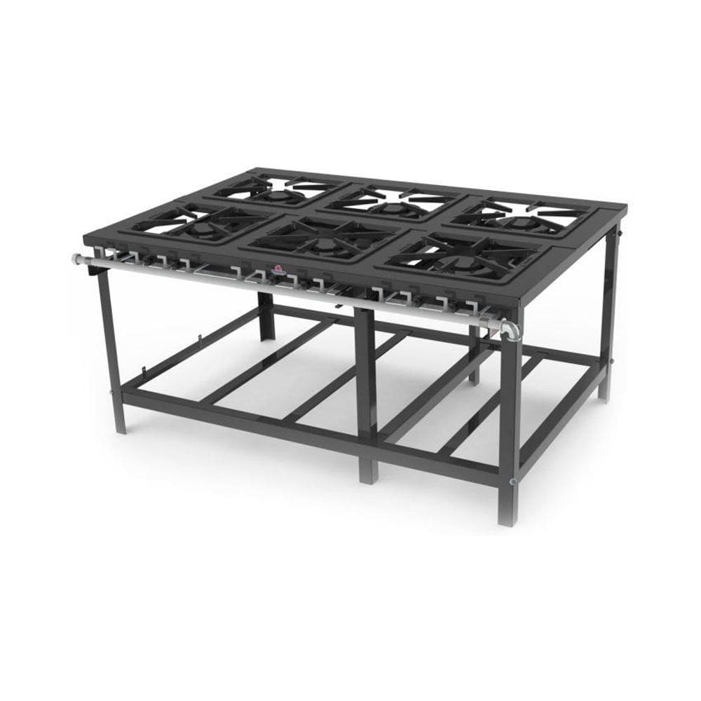 Fogão 6 Bocas Progas Com Forno Preto - Pmd-600f