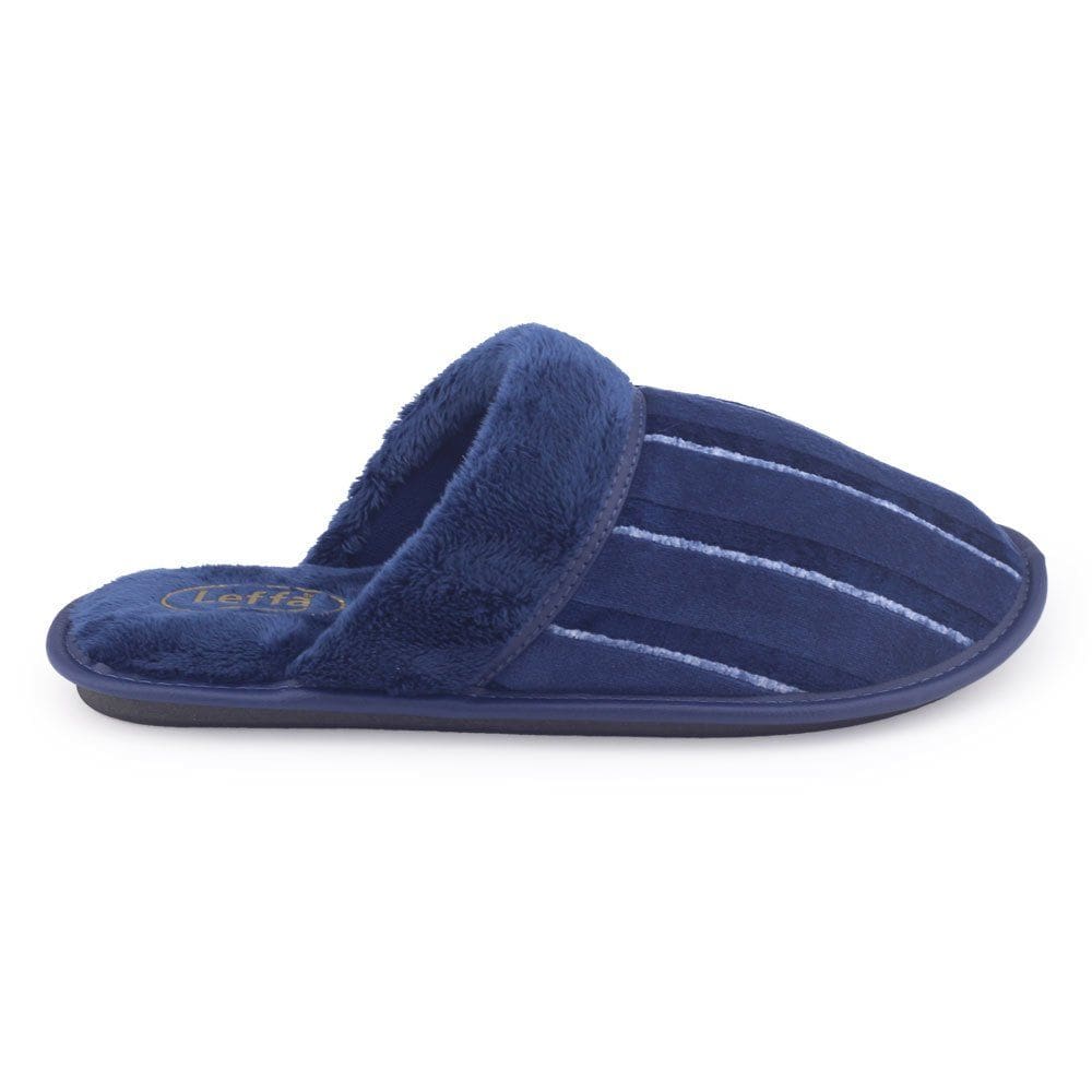 Pantufa Masc Leffa 788 List/Marinho inverno frio