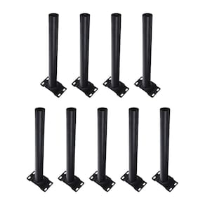 Suporte Luminaria Solar Kit 9 Unidades Poste Barra Aço Pintura Eletrostatica Iluminaçao Segurança Jardim Quintal Proteçao